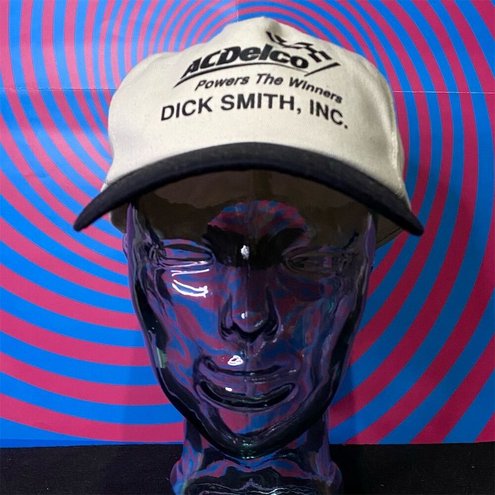 Vintage AC Delco Dick Smith Black & White Snapback Hat Original Accessories